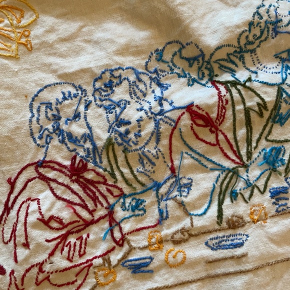 The Last Supper Posledna Vecera linen embroidery - Picture 7 of 9